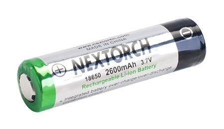 Baterie 18650 NexTorch® dobíjecí (2600 mAh)