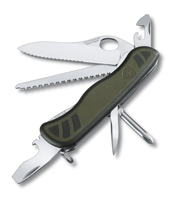 Zavírací multifunkční nůž VICTORINOX® Soldier's Knife 08 s kombinovaným ostřím